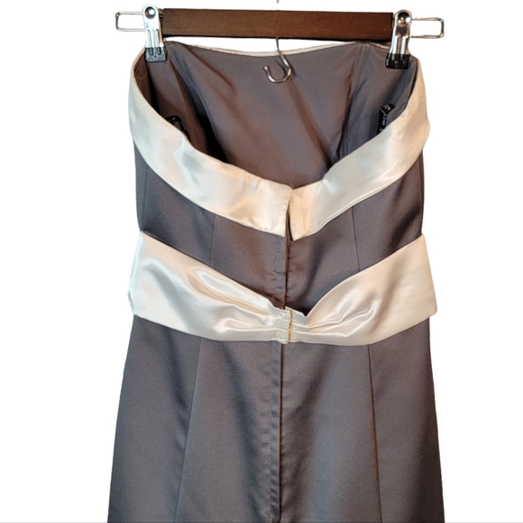 Alfred Angelo Slate Gray Prom Formal Night Gown Bell Dress See Measurements - Picture 3 of 16